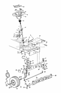 Axle Front Steering Assembly Wheels Front Diagram and Parts List for 13A4662F129 2000 Yard Machines Lawn Tractor